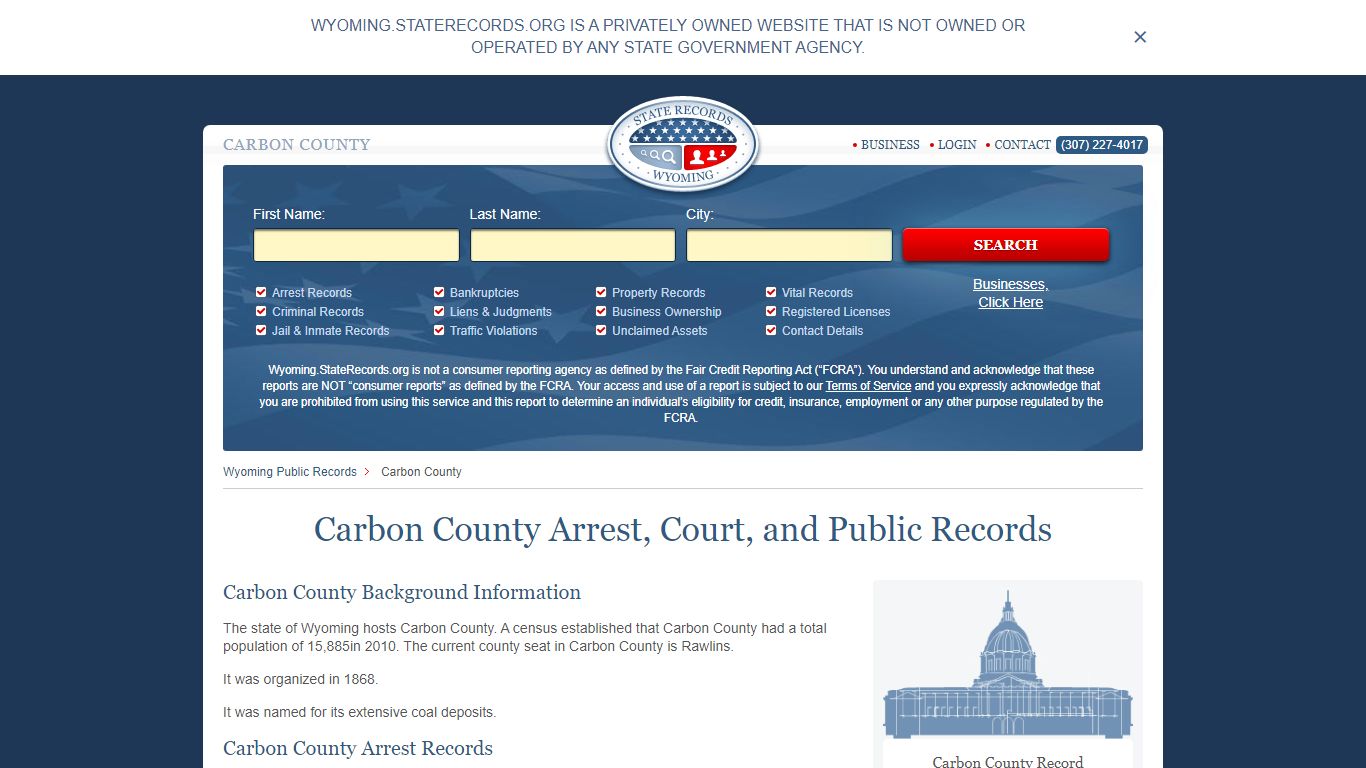 Carbon County Arrest, Court, and Public Records